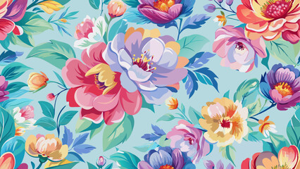 seamless pattern with flowers