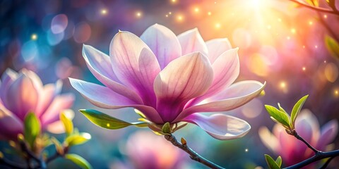 Fototapeta premium Delicate summer flower in pastel background with copy space for multiple uses cards: wedding invitation, card design, spring floral invitation card, thank you card, business, RSVP, details, menu, welc