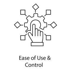 Ease of Use & Control Icon. Vector Icon Design