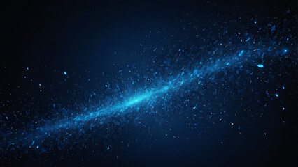 Blue Light Dots Abstract Background - Illuminated Circles in Vibrant Hue