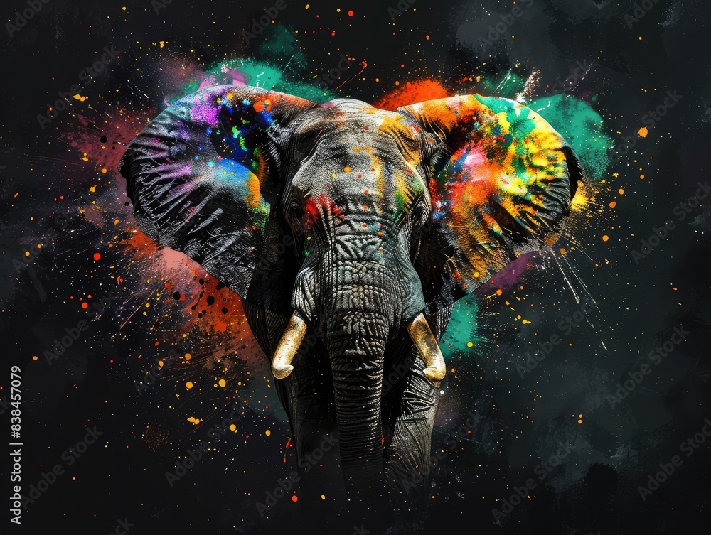 Wall mural elephant in space - Wall murals