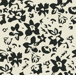Graphical abstract seamless pattern. Vector illustration fabric wallpaper background textured. Abstract flowers