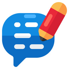 A creative design icon of edit comment 