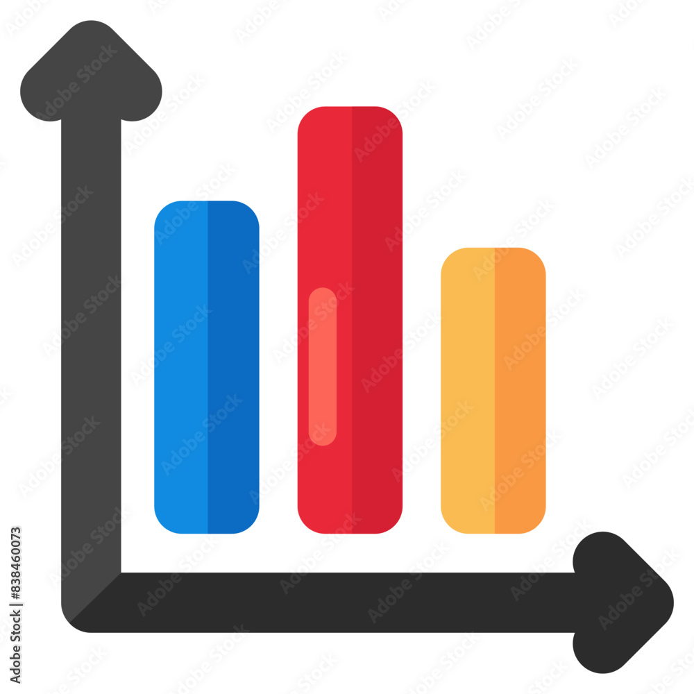 Wall mural Modern design icon of bar chart