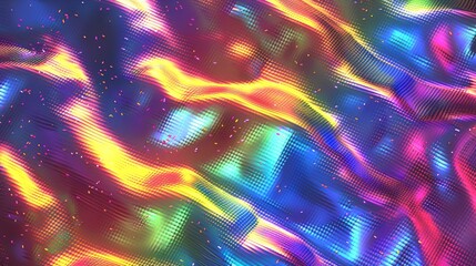 Pixel-style seamless rainbow background with a colorful, tie-dye pattern.

