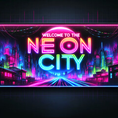Step into the future with "Welcome to the Neon City," an electrifying display of vibrant lights