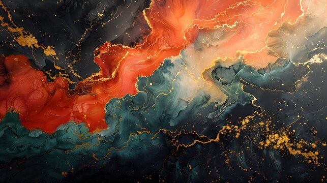 Baroque kintsugi watercolor, In the holographic display, revolution is showcased in all its glory, as ordinary people rise up against tyranny and oppression, challenging the status quo and reshaping