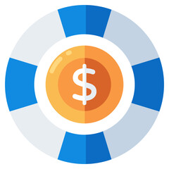 A premium download icon of financial analytics