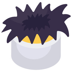 Flat design icon of plant 