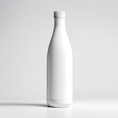 white bottle mockup isolated white background