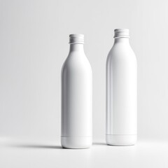 white bottle mockup isolated white background
