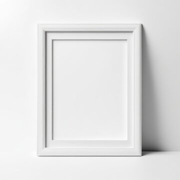 white polaroit frame mockup isolated on white background