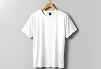 white t-shirt mockup isolated white background