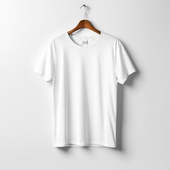 white t-shirt mockup isolated white background