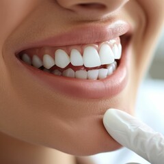 close up of a woman with a smile