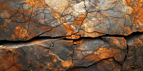 Texture of Rough Cracked Dark Red Granite Mountain Surface Closeup Background. Concept Granite Mountain, Closeup Shot, Dark Red Texture, Rough Surface, Background Texture