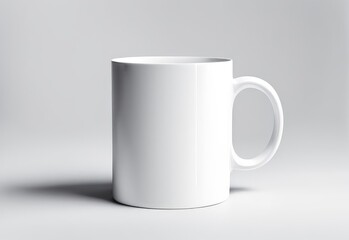Obraz premium white glass mug mockup on white background
