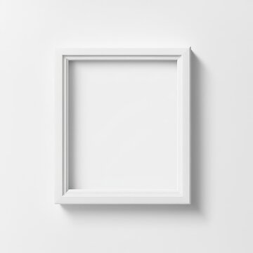white polaroit frame mockup isolated on white background