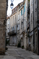 Souillac small market town in Lot department in France, on river Dordogne in agricultural region known for its walnuts, strawberries, houses and streets