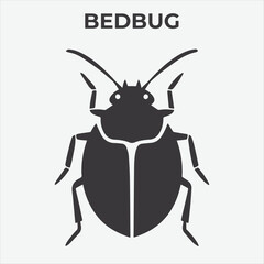A Distinctive Bedbug Silhouette for Multi-Format Design Projects. Vector Illustration