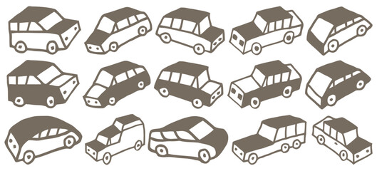 cartoon car icon bundle