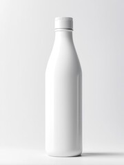 white bottle mockup isolated white background