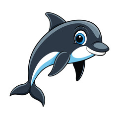 Fototapeta premium dolphin isolated on white background