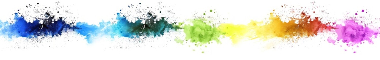 Obraz premium colorful powder explosion set isolated on white background. 