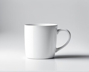 Fototapeta premium white glass mug mockup on white background