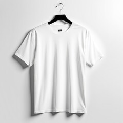 white t-shirt mockup isolated white background
