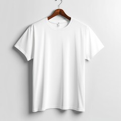 white t-shirt mockup isolated white background