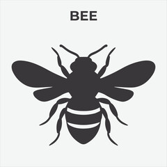 A Distinctive Bee Silhouette for Multi-Format Design Projects. Vector Illustration