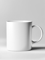 Obraz premium white glass mug mockup on white background