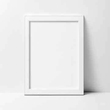 white polaroit frame mockup isolated on white background