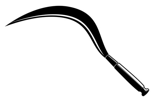 recommend clip art: Vector illustration of a sickle, including clipart, outline, and silhouette variations, alongside agricultural elements, farming equipment, and tools.