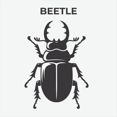 A Distinctive Beetle Silhouette for Multi-Format Design Projects. Vector Illustration