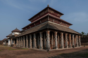 Temple of a Thousand Pillars Saavira Kambada Basadi is a sacred shrine for Jains. Moodabidri. India.