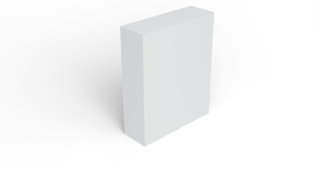 blank white box with transparent background and shadows