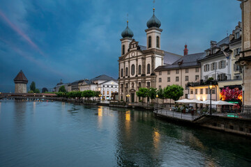 Jesuitenkirche Church in the city center of Lucerne, Switzerland
