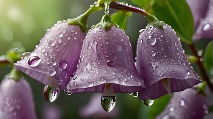 rain drops on pink flower