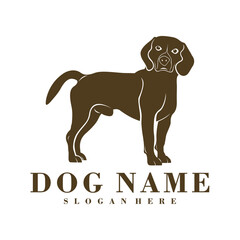 Beagle dog logo concepts - isolated outlined vector illustration