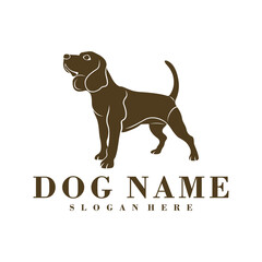 Beagle dog logo concepts - isolated outlined vector illustration