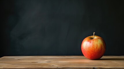 apple on blackboard