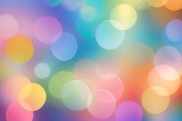 Soft blurred rainbow bokeh background. Abstract mix of rainbow colors gradient design. 