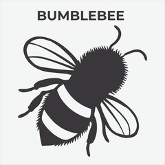 A Distinctive Bumblebee Silhouette for Multi-Format Design Projects. Vector Illustration