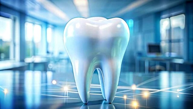 molar 3d on an abstract background
