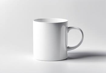 Fototapeta premium white glass mug mockup on white background