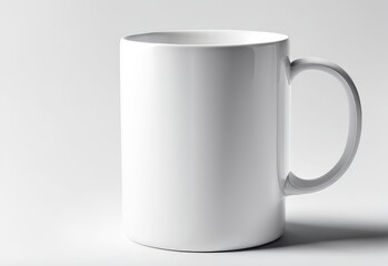 Fototapeta premium white glass mug mockup on white background