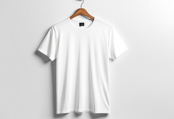 white t-shirt mockup isolated white background