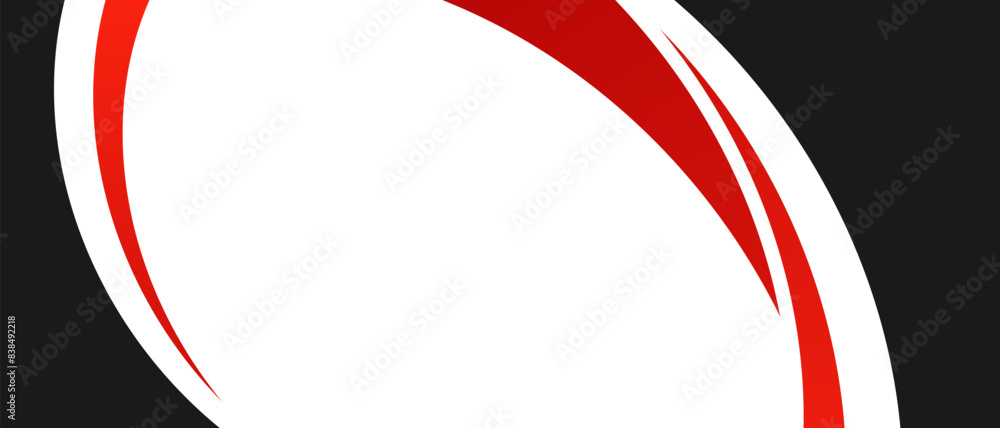 Wall mural black and red curve shapes vector background